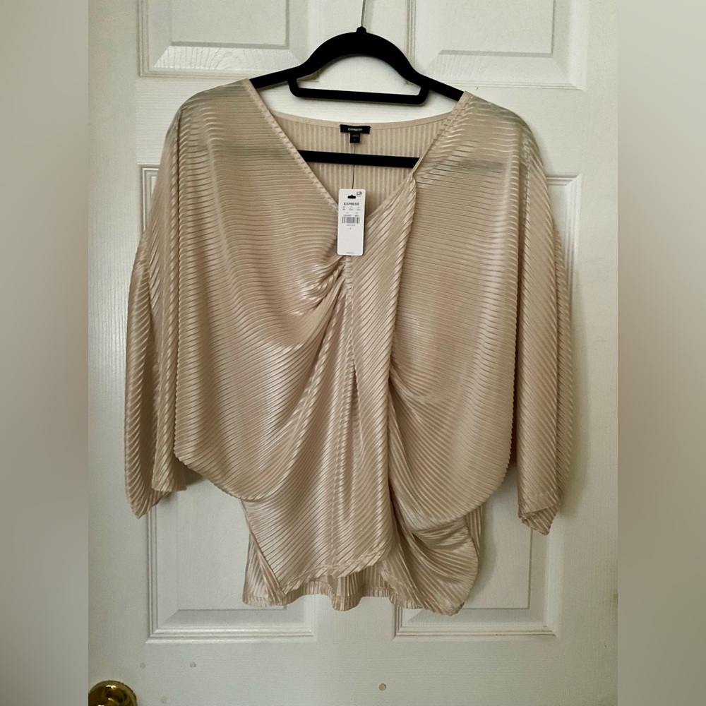 Express Cream Textured Blouse
